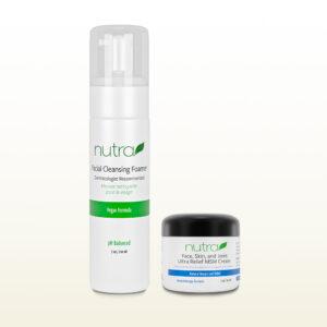 Nutra Face, Skin, and Joint MSM Cream 2 oz jar and Facial Cleansing Foamer 7 ounce combo deal